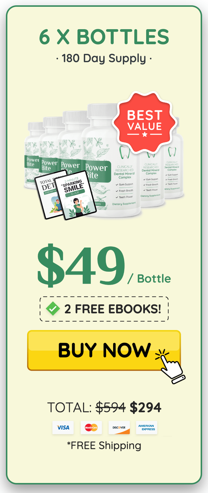 PowerBite - 6 Bottles